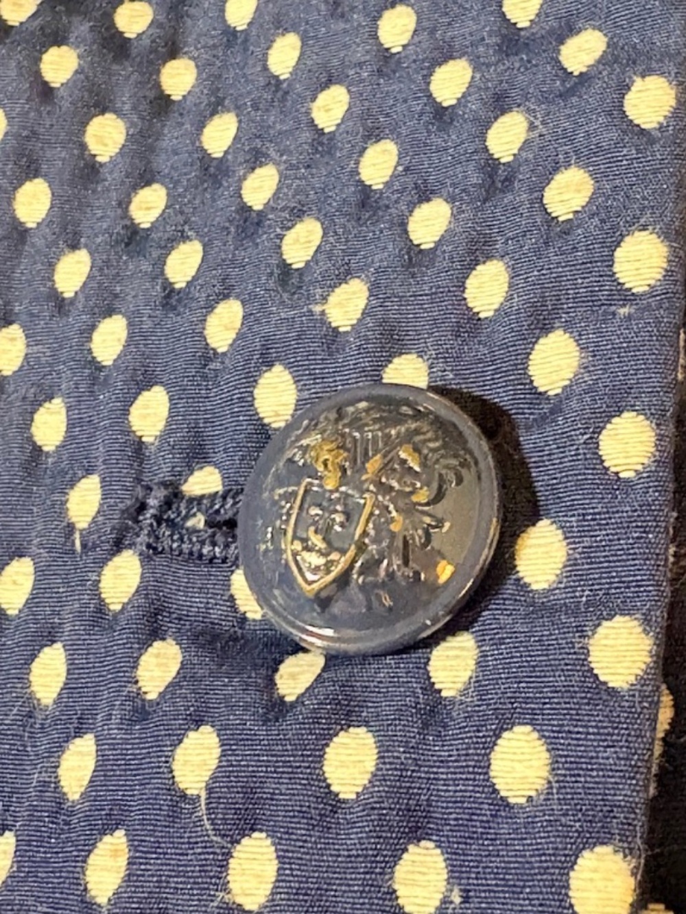 Gap Academy Blazer Womens 2 Navy Polka Dot Office Jacket - Picture 4 of 8